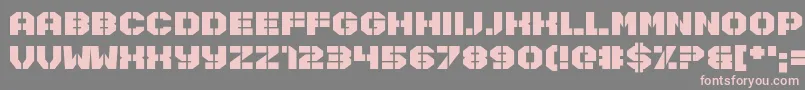 Disarmer-Schriftart – Rosa Schriften auf grauem Hintergrund