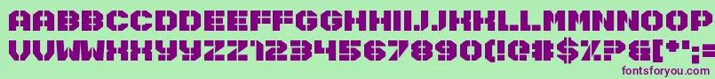 Disarmer Font – Purple Fonts on Green Background