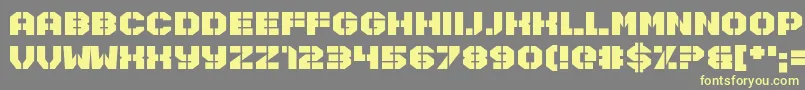 Disarmer Font – Yellow Fonts on Gray Background