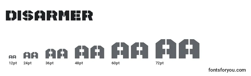 Disarmer Font Sizes