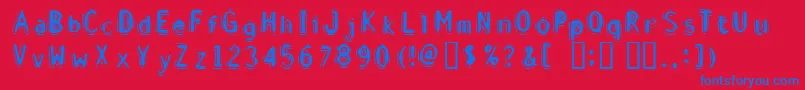 DISCI    Font – Blue Fonts on Red Background