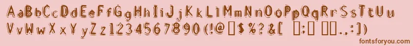 DISCI    Font – Brown Fonts on Pink Background