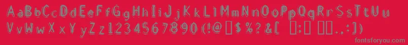 DISCI    Font – Gray Fonts on Red Background