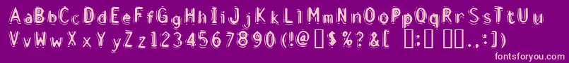 DISCI    Font – Pink Fonts on Purple Background