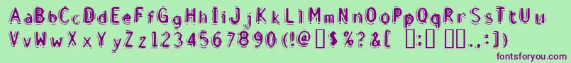 DISCI    Font – Purple Fonts on Green Background