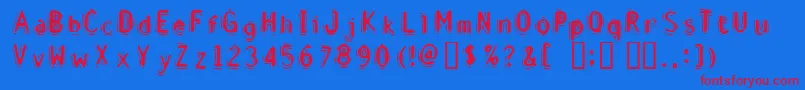 DISCI    Font – Red Fonts on Blue Background