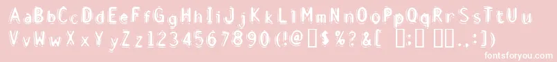 DISCI    Font – White Fonts on Pink Background