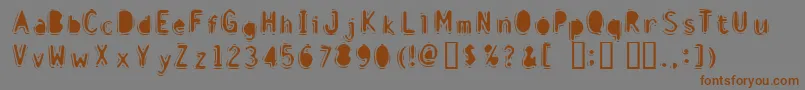 DISCIB   Font – Brown Fonts on Gray Background