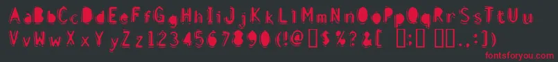 DISCIB   Font – Red Fonts on Black Background