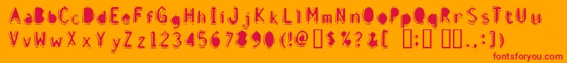 DISCIB   Font – Red Fonts on Orange Background