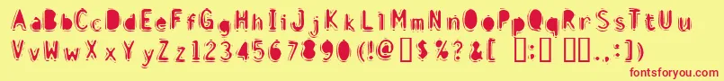 DISCIB   Font – Red Fonts on Yellow Background