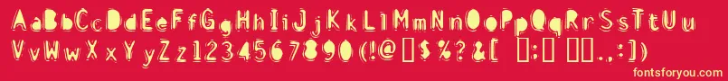 DISCIB   Font – Yellow Fonts on Red Background