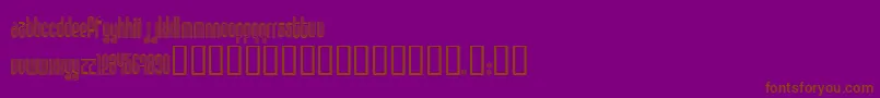 DISCO1  -Schriftart – Braune Schriften auf violettem Hintergrund