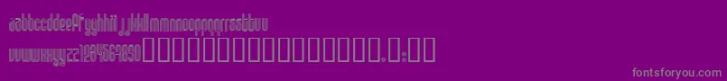 DISCO1  -fontti – harmaat kirjasimet violetilla taustalla