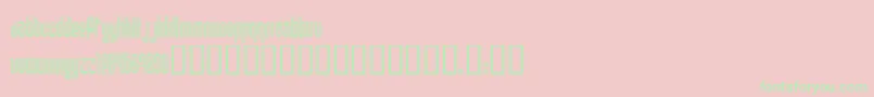 DISCO1  -fontti – vihreät fontit vaaleanpunaisella taustalla