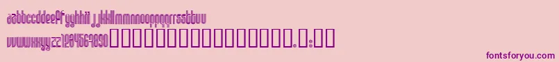 フォントDISCO1   – ピンクの背景に紫のフォント