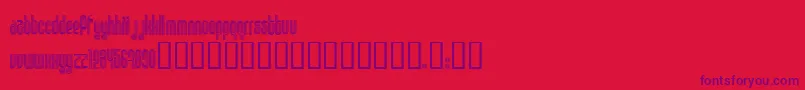 フォントDISCO1   – 赤い背景に紫のフォント