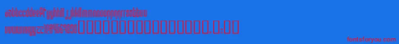 DISCO1  -fontti – punaiset fontit sinisellä taustalla