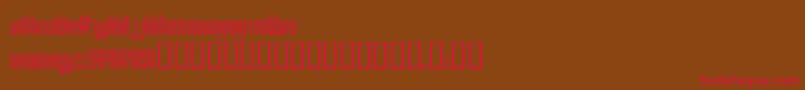 フォントDISCO1   – 赤い文字が茶色の背景にあります。