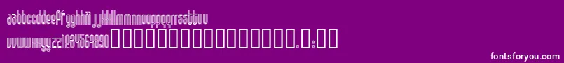 フォントDISCO1   – 紫の背景に白い文字
