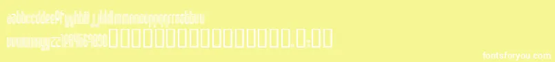 フォントDISCO1   – 黄色い背景に白い文字