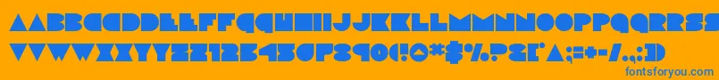 discodeck Font – Blue Fonts on Orange Background