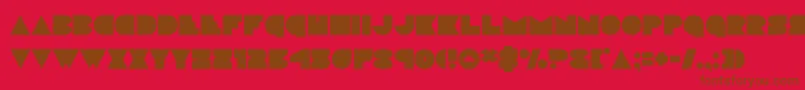 discodeck Font – Brown Fonts on Red Background