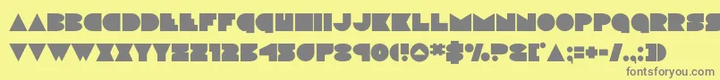 discodeck Font – Gray Fonts on Yellow Background