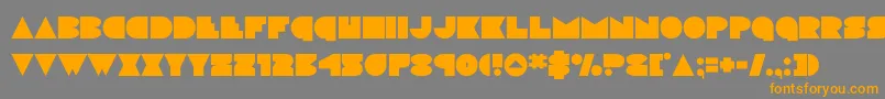 discodeck Font – Orange Fonts on Gray Background