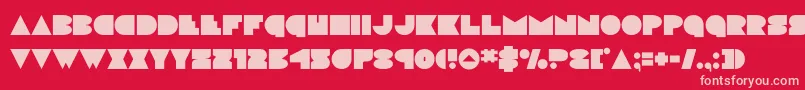 discodeck Font – Pink Fonts on Red Background