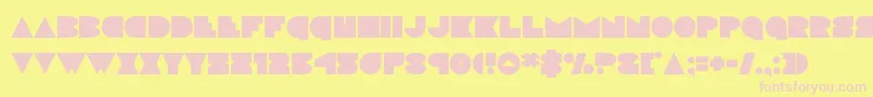 discodeck Font – Pink Fonts on Yellow Background