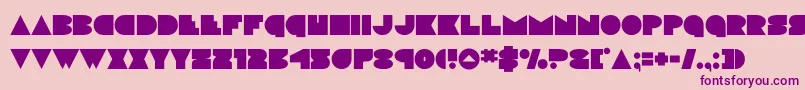 discodeck-Schriftart – Violette Schriften auf rosa Hintergrund