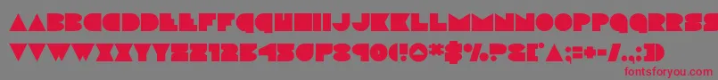 フォントdiscodeck – 赤い文字の灰色の背景