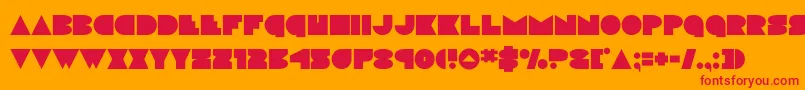 discodeck-Schriftart – Rote Schriften auf orangefarbenem Hintergrund