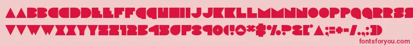 フォントdiscodeck – ピンクの背景に赤い文字
