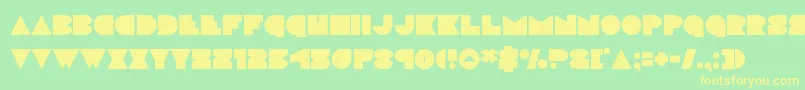 discodeck Font – Yellow Fonts on Green Background