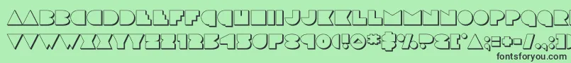 discodeck3d Font – Black Fonts on Green Background