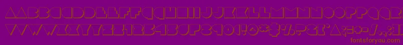 discodeck3d Font – Brown Fonts on Purple Background