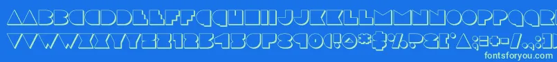 discodeck3d Font – Green Fonts on Blue Background