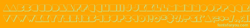 discodeck3d Font – Green Fonts on Orange Background