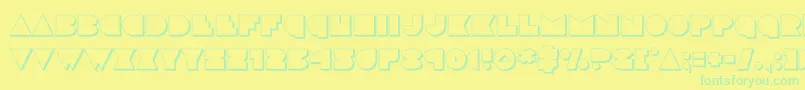 discodeck3d Font – Green Fonts on Yellow Background