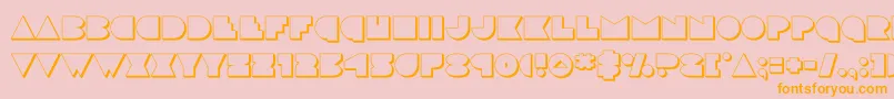 discodeck3d Font – Orange Fonts on Pink Background