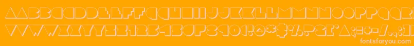 discodeck3d Font – Pink Fonts on Orange Background