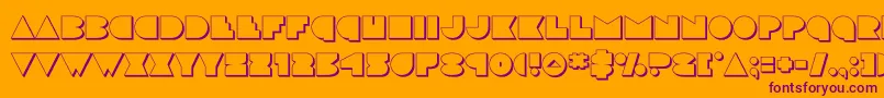 discodeck3d Font – Purple Fonts on Orange Background