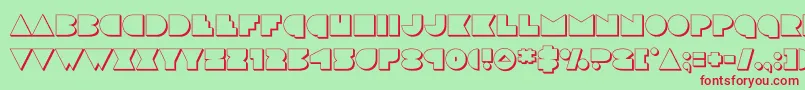 discodeck3d Font – Red Fonts on Green Background