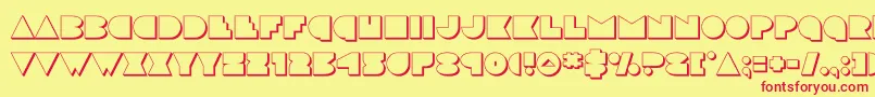 discodeck3d Font – Red Fonts on Yellow Background