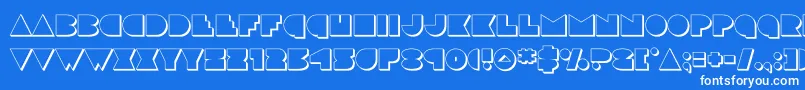 discodeck3d Font – White Fonts on Blue Background