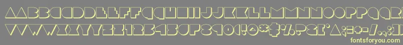 discodeck3d Font – Yellow Fonts on Gray Background