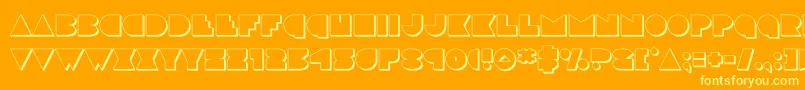 discodeck3d Font – Yellow Fonts on Orange Background