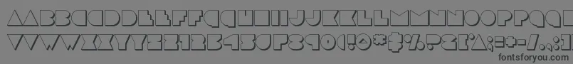 discodeck3d-Schriftart – Schwarze Schriften auf grauem Hintergrund